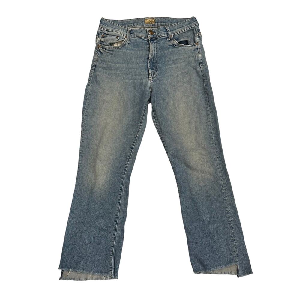 MOTHER The Insider Crop Step Fray Jeans Size 29